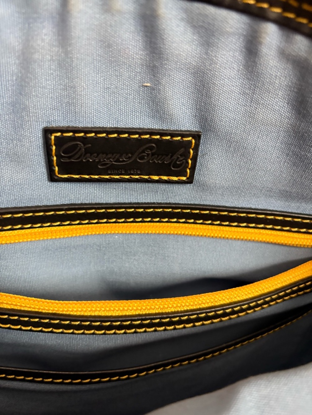 Dooney & Bourke Black Satchel with Multicolor DB Print - Picture 11 of 12